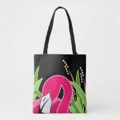 Stilisierte rosa Flamingo Tasche (Vorderseite)