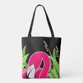 Stilisierte rosa Flamingo Tasche (Rückseite)