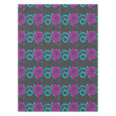 Stilisierte Rosen in hellen Türkis und Pink Tischdecke (Vorderseite)