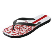 Stilisierte Rote Bäume Badesandalen (Schrägansicht)