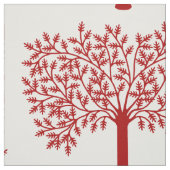 Stilisierte Rote Bäume Stoff (Muster)