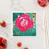Stilisierte rote Blume Malpapier Napkin Serviette (Beispiel)