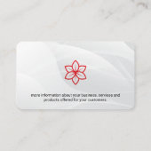 Stilisierte Rote Blume Visitenkarte (Rückseite)