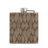 Stilisierte Schlangenhaut Flachmann (Rückseite)