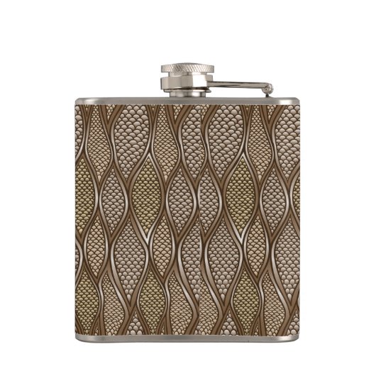 Stilisierte Schlangenhaut Flachmann (Rückseite)