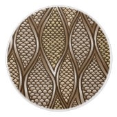 Stilisierte Schlangenhaut Keramikknauf (Vorderseite)