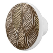 Stilisierte Schlangenhaut Keramikknauf (Rechts)