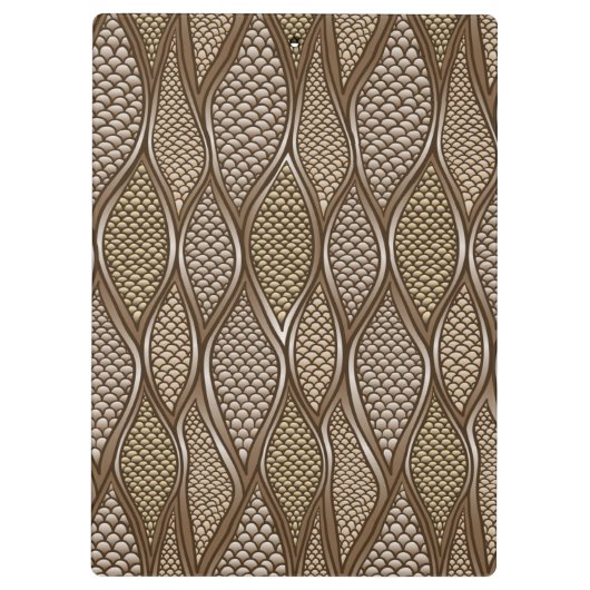 Stilisierte Schlangenhaut Klemmbrett (Rückseite)