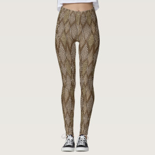 Stilisierte Schlangenhaut Leggings
