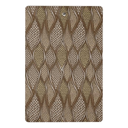 Stilisierte Schlangenhaut Mini Klemmbrett (Rückseite)