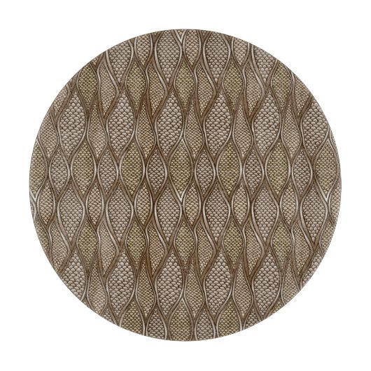 Stilisierte Schlangenhaut Schneidebrett (Vorderseite)