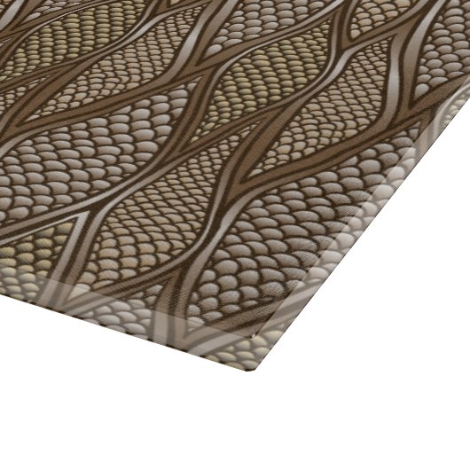 Stilisierte Schlangenhaut Schneidebrett (Ecke)