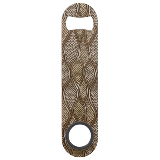 Stilisierte Schlangenhaut Speedflaschenöffner (Vorderseite)