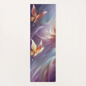 Stilisierte Schmetterlinge und Blume nach Maß Yogamatte (Rückseite)