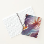 Stilisierte Schmetterlinge und Blume Notizblock (Innenseite)