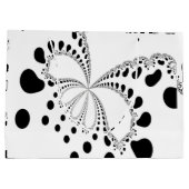 Stilisierte Schmetterlingsbilder Große Geschenktüte (Rückseite)