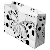 Stilisierte Schmetterlingsbilder Große Geschenktüte (Vorderseite Schrägansicht)