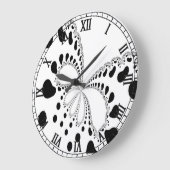 Stilisierte Schmetterlingsbilder Große Wanduhr (Winkel)