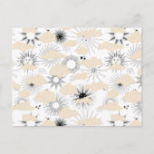 Stilisierte schwarze Sonnen hinter texturierten Br Postkarte (Vorderseite)