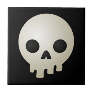 Stilisierte Skulls Fliese