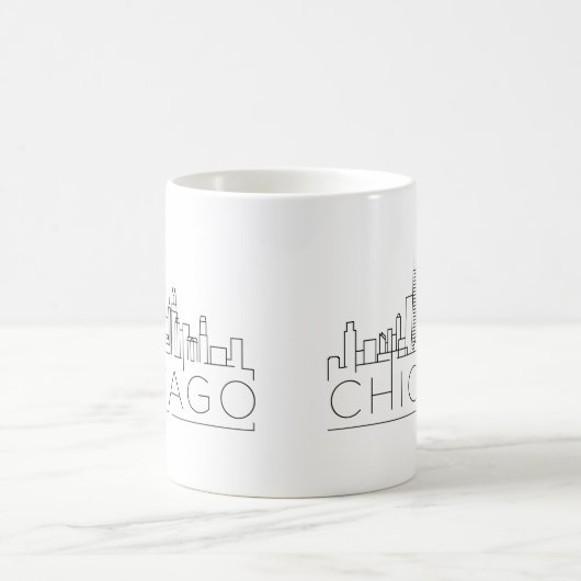 Stilisierte Skyline Chicagos Kaffeetasse (Mittel)