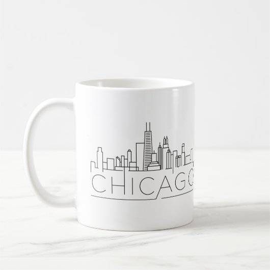 Stilisierte Skyline Chicagos Kaffeetasse (Links)
