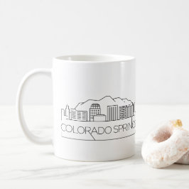 Stilisierte Skyline Colorado Springss Kaffeetasse
