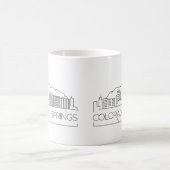 Stilisierte Skyline Colorado Springss Kaffeetasse (Mittel)