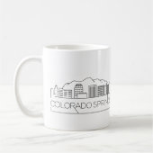 Stilisierte Skyline Colorado Springss Kaffeetasse (Links)