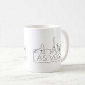 Stilisierte Skyline Las Vegass Kaffeetasse (VorderseiteRechts)