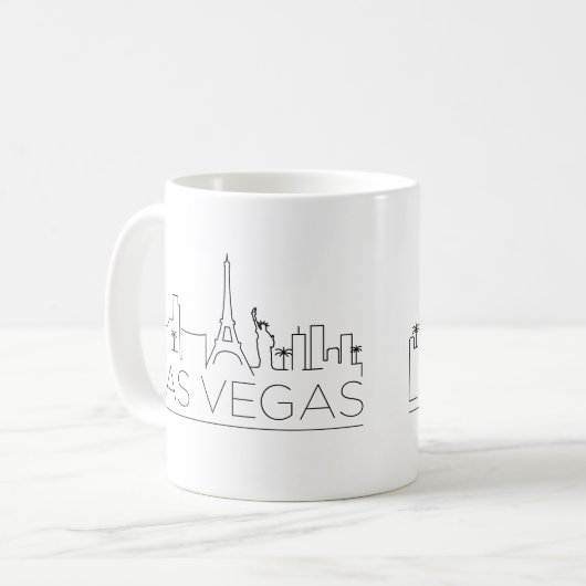 Stilisierte Skyline Las Vegass Kaffeetasse (Vorderseite Links)