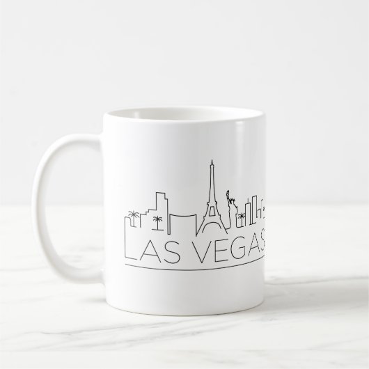 Stilisierte Skyline Las Vegass Kaffeetasse (Links)