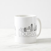 Stilisierte Skyline Louisvilles Kaffeetasse (VorderseiteRechts)
