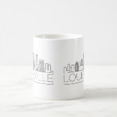 Stilisierte Skyline Louisvilles Kaffeetasse (Mittel)