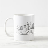 Stilisierte Skyline Louisvilles Kaffeetasse (Links)