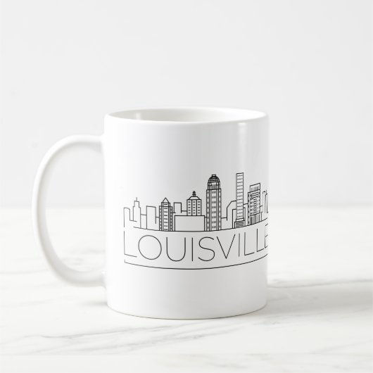 Stilisierte Skyline Louisvilles Kaffeetasse (Links)