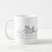 Stilisierte Skyline Memphis, Tennessee Kaffeetasse (Links)