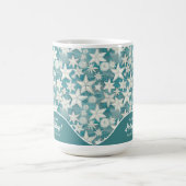 Stilisierte Sternfische & SandDollars Muster#25 ID Kaffeetasse (Mittel)