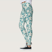 Stilisierte Sternfische & SandDollars Muster#25 ID Leggings (Links)