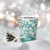 Stilisierte Sternfische & SandDollars Muster#25 ID Pappbecher