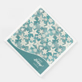 Stilisierte Sternfische & SandDollars Muster#25 ID Serviette (Ecke)