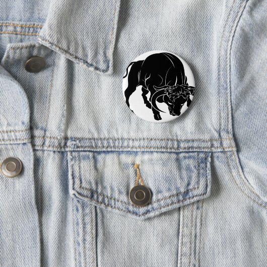 Stilisierte Stierillustration Button (Beispiel)