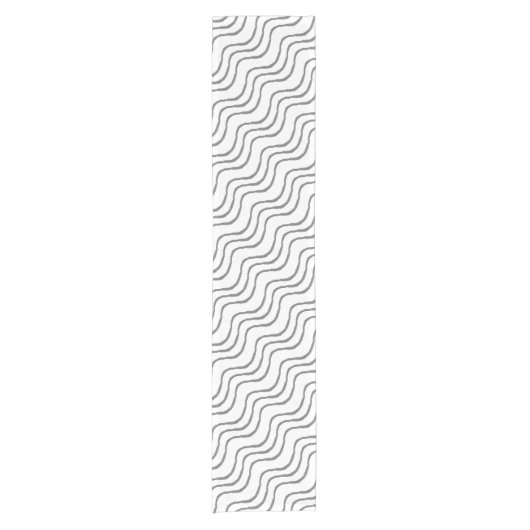 Stilisierte Streifen Abstrakt geometrisches Muster Kurzer Tischläufer (Vorderseite)