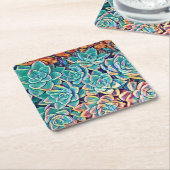 Stilisierte Succulents Paper Untersetzer (angewinkelt)
