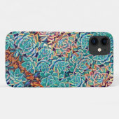 Stilisierte Sukkulente Blassgrünes iPhone 11 Fall Case-Mate iPhone Hülle (Rückseite (Horizontal))