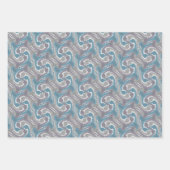 Stilisierte Swirling Hares Tesselung 3 Farben WPS3 Geschenkpapier Set (Vorderseite 3)