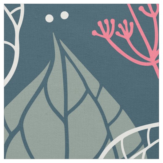 Stilisierte tropische Blätter Stoff (Nahaufnahme)