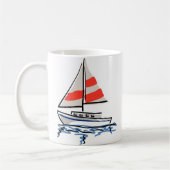 Stilisierte tropische Segelboote Kaffeetasse (Links)