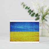 Stilisierte Ukraine-Flagge Postkarte (Stehend Vorderseite)