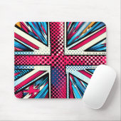 Stilisierte Union Jack-Mauspad Mousepad (Mit Mouse)